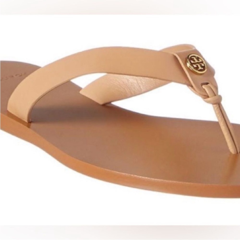 Tory Burch Manon Tan Leather Sandals - Picture 2 of 10